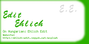 edit ehlich business card